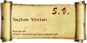 Sajtos Vivien névjegykártya
